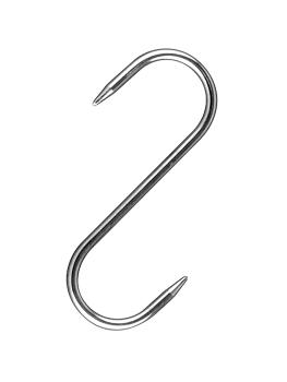 Crochet à viande - 0,036 KG - 12 CM - acier inoxydable - 852125