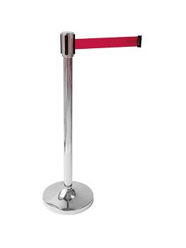 Poteau de barrière - H 91 CM - 8 KG - Ø32 CM - inox - Rouge - 861280