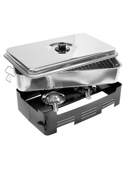 Rookoven - H 11.5 x 42.5 x 28 CM - 3 KG - RVS - Helia Smoker - 866001