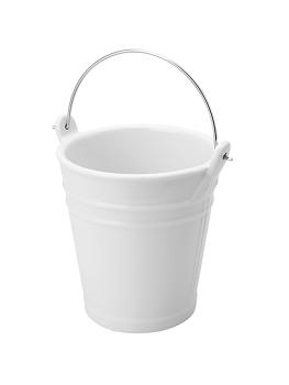 Seau de service - H 12 CM - 0.56 KG - Ø12 CM - Porcelaine - Blanc - 861502