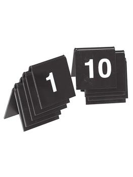 Jeu de numéros de table - H 3,5 x 4 x 3 CM - 0,05 KG - polystyrène - Noir - 880110