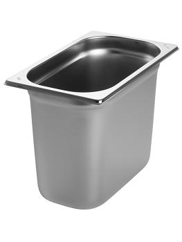 Bac gastronorme - GN 1/4 - 4,8 Litre - H 20 x 26,5 x 16,2 CM - Inox - Caterchef - 953141
