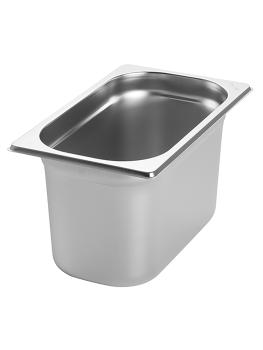 Bac gastronorme - GN 1/4 - 3,8 Litre - H 15 x 26,5 x 16,2 CM - Inox - Caterchef - 953142