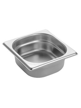 Bac gastronorme - 1/6 GN - 1 litre - H 6,5 x 17,6 x 16,2 CM - inox - Caterchef - 953164