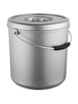 Seau - H 27 CM - 0,675 KG - Ø26 CM - Polypropylène - Gris - 10 Litres - 956050