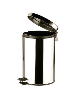 Poubelle à pédale - H 39 CM - 1,7 KG - Ø25 CM - acier inoxydable - 12 litres - 861602