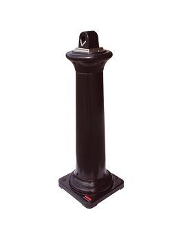 Rokerszuil - H 102.9 x 35.7 x 35.7 CM - 5.9 KG - Zwart - Rubbermaid - RM3800