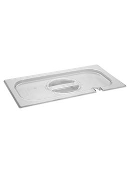 Couvercle Gastronorm - 1/3 GN - 32,5 x 17,6 CM - Polycarbonate - Transparent - -100°C / +100°C - Avec emplacement pour cuillère - Caterchef - 953035