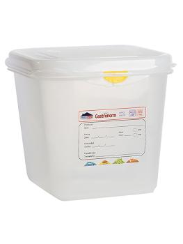 Boîte Alimentaire - 1/6 GN - 2.6 Litre - H 15 x 17.6 x 16.2 CM - Polypropylène - Transparent - -40°C / +100°C - Hermétique Verrouillable - Denox - 600390