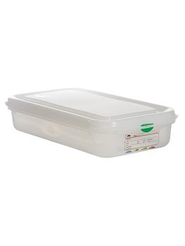 Boîte Alimentaire - 1/3 GN - 2.5 Litre - H 6.5 x 32.5 x 17.6 CM - Polypropylène - Transparent - -40°C / +100°C - Hermétique Verrouillable - Denox - 600430