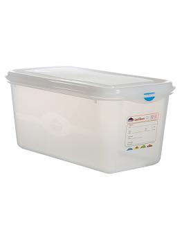 Boîte Alimentaire - 1/3 GN - 6 Litre - H 15 x 32.5 x 17.6 CM - Polypropylène - Transparent - -40°C / +100°C - Hermétique Verrouillable - Denox - 600450