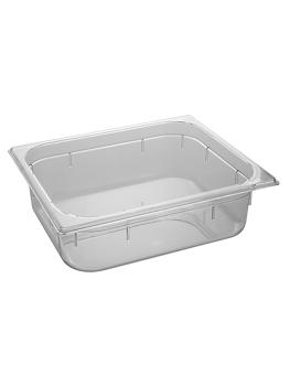 Bac gastronorme - 1/2 GN - 6 Litres - H 10 x 32,5 x 26,5 CM - Polycarbonate - Transparent - -40°C / +100°C - Caterchef - 953023