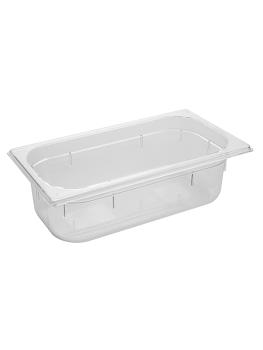 Bac gastronorme - 1/3 GN - 3,5 Litre - H 10 x 32,5 x 17,6 CM - Polycarbonate - Transparent - -40°C / +100°C - Caterchef - 953033