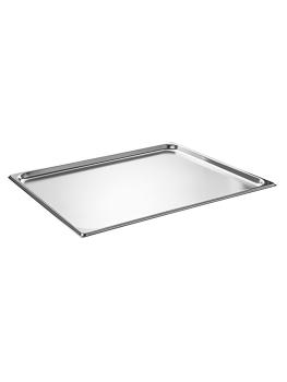 Bac gastronorme - 2/1 GN - 5,5 litres - H 2 x 65 x 53 CM - acier inoxydable - Caterchef - 953351