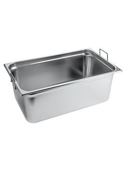 Bac gastronorme - 1/1 GN - 27,8 litres - H 20 x 53 x 32,5 CM - acier inoxydable - Caterchef - 953411