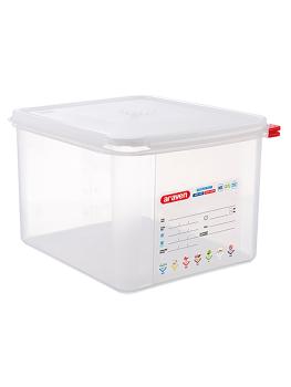 Boîte alimentaire - 1/2 GN - 12,5 Litre - H 20 x 32,5 x 26,5 CM - Polypropylène - Transparent - -40°C / +95°C - Hermétique Verrouillable - Araven - 962321