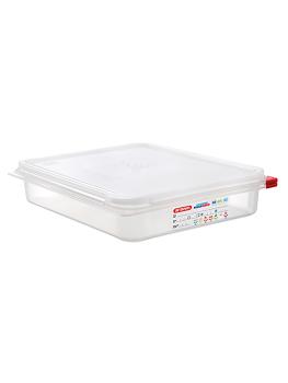 Boîte Alimentaire - 1/2 GN - 4 Litre - H 6.5 x 32.5 x 26.5 CM - Polypropylène - Transparent - -40°C / +95°C - Hermétique Verrouillable - Araven - 962324