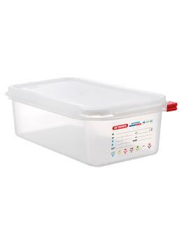 Boîte Alimentaire - 1/3 GN - 4 Litre - H 10 x 32.5 x 17.6 CM - Polypropylène - Transparent - -40°C / +95°C - Hermétique Verrouillable - Araven - 962333