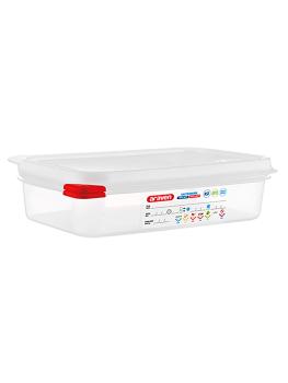 Boîte Alimentaire - 1/4 GN - 1.8 Litre - H 6.5 x 26.5 x 16.2 CM - Polypropylène - Transparent - -40°C / +95°C - Hermétique Verrouillable - Araven - 962344