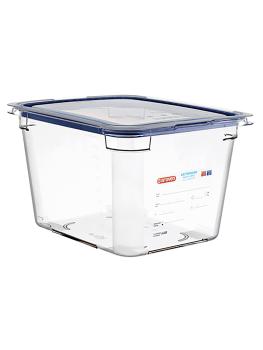 Boîte Alimentaire - 1/2 GN - 10.25 Litre - H 20 x 32.5 x 26.5 CM - Polycarbonate - Transparent - -40°C / +99°C - Avec Bord Silicone - Araven - 962421
