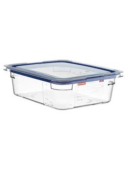 Boîte Alimentaire - 1/2 GN - 4.85 Litre - H 10 x 32.5 x 26.5 CM - Polycarbonate - Transparent - -40°C / +99°C - Avec Bord Silicone - Araven - 962423