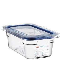 Boîte Alimentaire - 1/4 GN - 2.2 Litre - H 10 x 26.5 x 16.2 CM - Polycarbonate - Transparent - -40°C / +99°C - Avec Bord Silicone - Araven - 962443