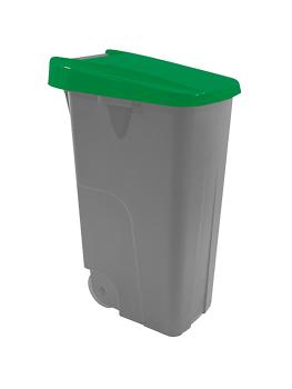 Conteneur à déchets - H 76 x 42 x 57 CM - 3,93 KG - Polypropylène - Vert - 85 litres - Denox - 600086