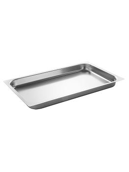 Bac gastronorme - 1/1 GN - 5,3 L - H 4 x 53 x 32,5 CM - acier inoxydable - Caterchef - 953312