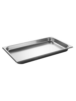 Bac gastronorme - 1/1 GN - 5,3 litres - H 4 x 53 x 32,5 CM - acier inoxydable - Caterchef - 953354