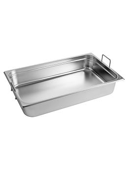 Bac gastronorme - 1/1 GN - 13,7 litres - H 10 x 53 x 32,5 CM - acier inoxydable - Caterchef - 953413