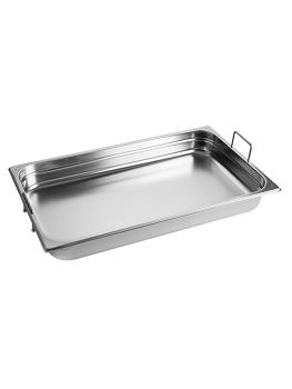 Bac gastronorme - 1/1 GN - 8,8 litres - H 6,5 x 53 x 32,5 CM - acier inoxydable - Caterchef - 953414