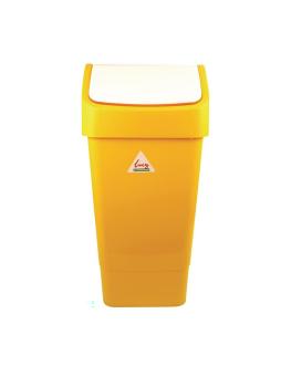 Poubelle - Couvercle basculant - Jaune - H 71 x 33 x 32 CM - Polypropylène - Scot Young - CC080