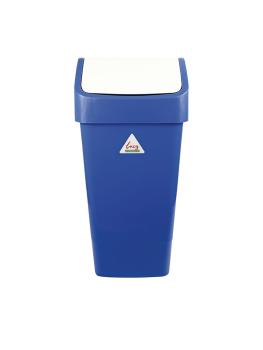 Poubelle - Couvercle basculant - Bleu - H 71 x 33 x 32 CM - Polypropylène - Scot Young - CC082
