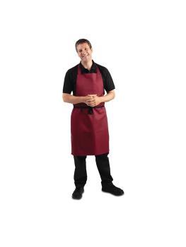 Tablier Halter - Unisexe - Bordeaux - 71,1 x 96,5 CM - Polyester/Coton - Vêtements de Chefs Blancs - A557