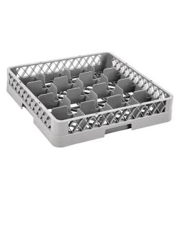 Panier lave-vaisselle - 16 compartiments - Gris - H 10 x 50 x 50 CM - Plastique - Vogue - F612