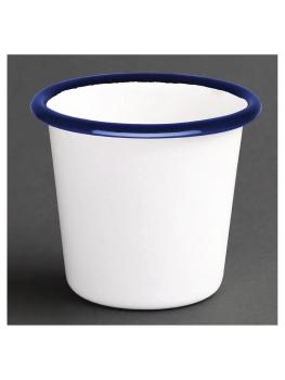 Saucière - 11,4 CL - 6 pièces - Bleu/Blanc - Ø 6,5 x H 6 CM - Émail - Olympia - DC383