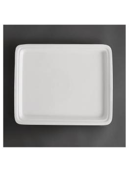 Bac gastronorme - 1/2 GN - Blanc - H 3 x 26,5 x 32,5 CM - Porcelaine - Olympia - CD716