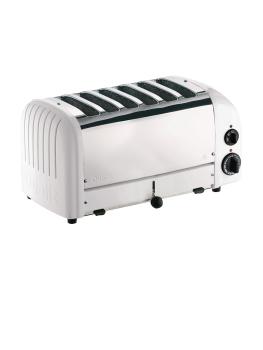 Grille-pain - 6 emplacements - Blanc - H 22 x 46 x 21 CM - 230 V - Dualit - E975