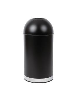 Poubelle - 40 Litres - Noir - Ø 36 x H 72 CM - Inox/Acier - Bolero - CW954