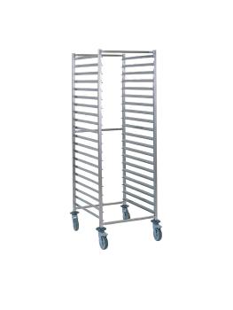 Regaalwagen - 20 x 2/1 GN - H 165 x 66 x 77.5 CM - RVS - Tournus - CG188