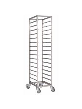 Chariot à étagères - 60x40 CM - 18 étages - H 180 x 65 x 46 CM - Inox - Gastro M - DS459