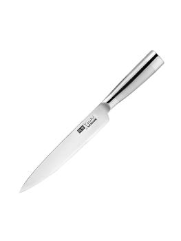 Couteau à Viande - H 3.2 x 2.28 x 20 CM - Inox/Acier Damassé - Vogue - DA445