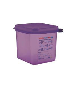 Boîte alimentaire - 1/6 GN - 2,6 Litre - H 15 x 17,6 x 16,2 CM - Polypropylène - Araven - CM786