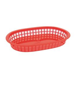 Panier de table - 6 pièces - Rouge - H 4 x 27,5 x 17,5 CM - Polypropylène - Olympia - GH967