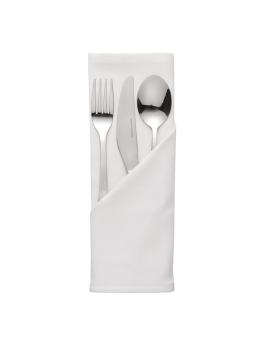 Serviettes - 10 pièces - Blanc - 51 x 51 CM - Polyester - Mitre Essentials - HB560