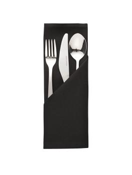Serviettes - 10 pièces - Noir - 51 x 51 CM - Polyester - Mitre Essentials - HB561