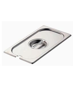 Couvercle bac gastronorme - Encoche cuillère - 1/3 GN - 32,5 x 17,6 CM - Inox - Gastro M - DR495