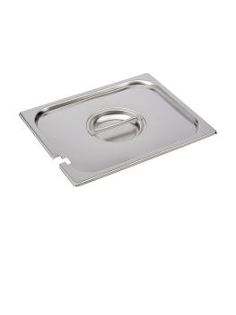 Couvercle bac gastronorme - Encoche cuillère - 1/2 GN - 32,5 x 26,5 CM - Inox - Gastro M - DR496