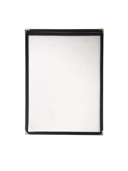 Porte menu - A4 - Noir - H 32 x 23,5 x 0,2 CM - Plastique - Olympia - E292
