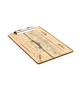 Presse-papiers menu - A4 - H 33 x 23 x 0,4 CM - Aspect Bois - Olympia - GM300